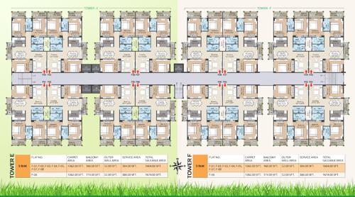  city A To H Cluster Plan for Typical Floor