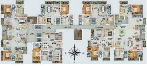  city Cluster Plan from 1st to 12th Floor