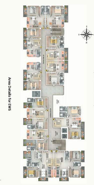  city Cluster Plan from 1st to 13th Floor