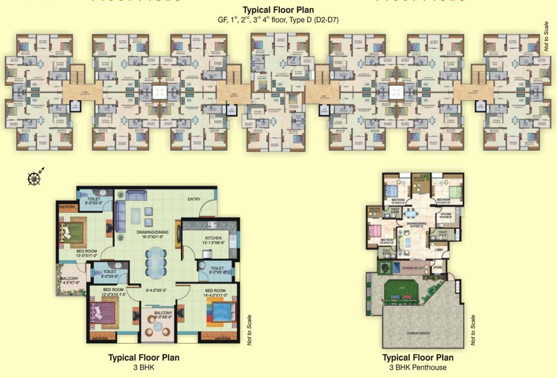 hills Typical Floor Plan Ground to 4th Floor