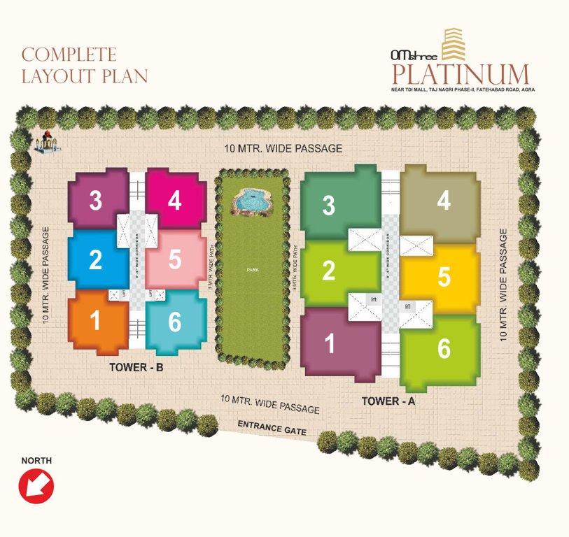om shree platinum Layout Plan