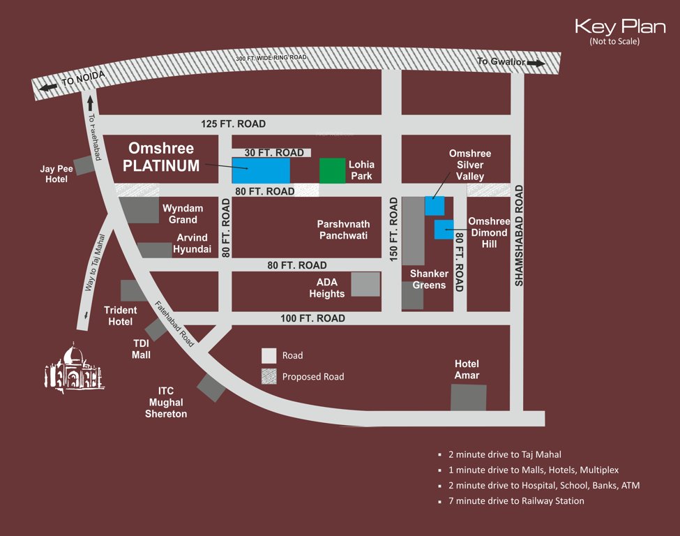 om shree platinum Location Plan