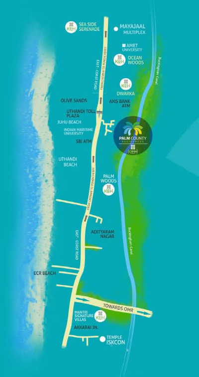  palm county residences Location Plan