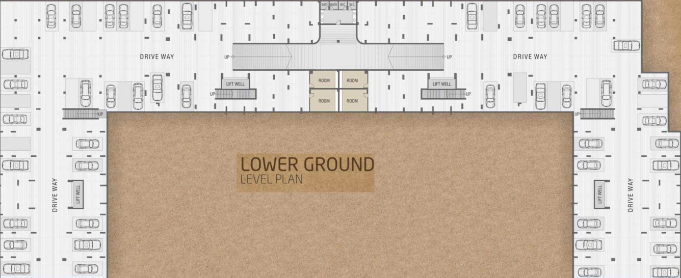 kasturi casa Wing A, B, C And D Lower Ground Cluster Plan