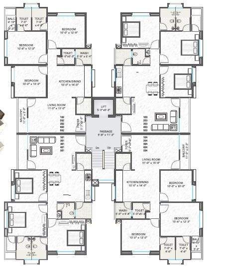  temple view Tower A Cluster Plan