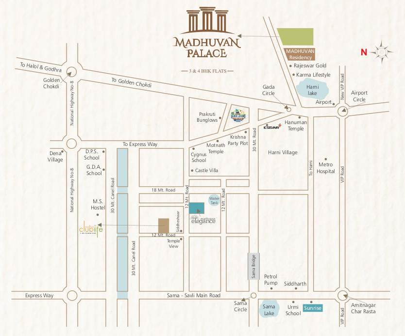  madhuvan palace Location Plan