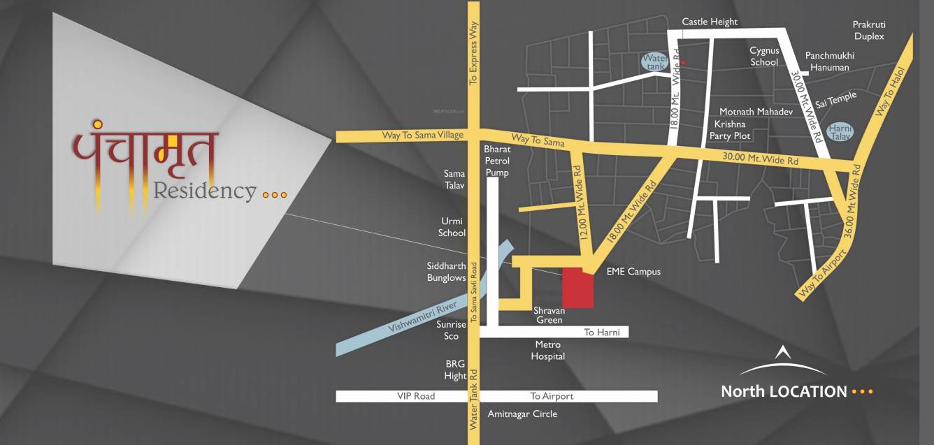  panchamrut residency Location Plan
