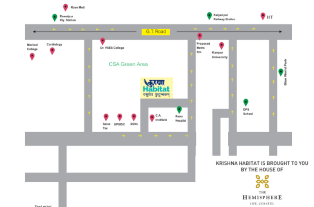 krishna habitat Location Plan