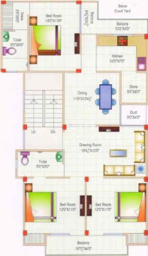  kamla-kunj Chaudhary Kamla Kunj Cluster Plan from 1st to 4th Floor