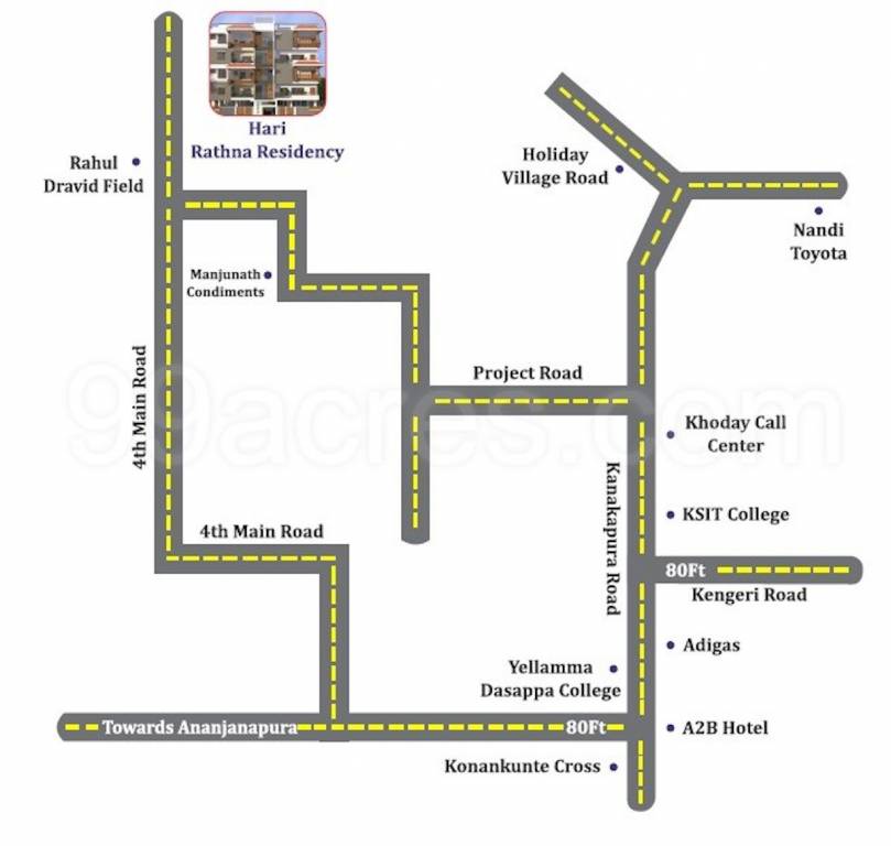 hari rathna residency Location Plan