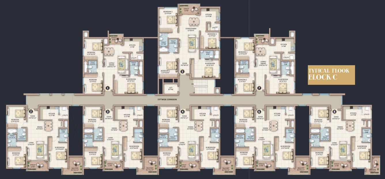  skanda lake front Block C Cluster Plan