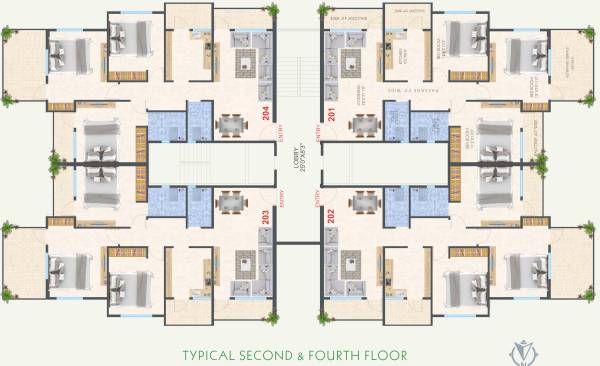  palace Cluster Plan from 2nd to 4th Floor