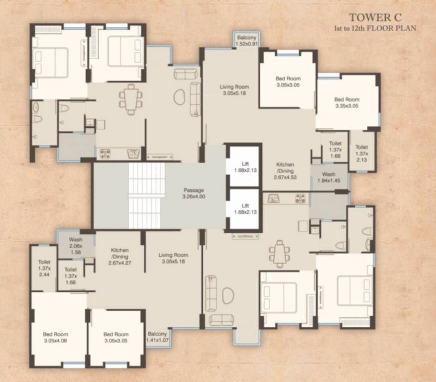aagman Tower C Cluster Plan