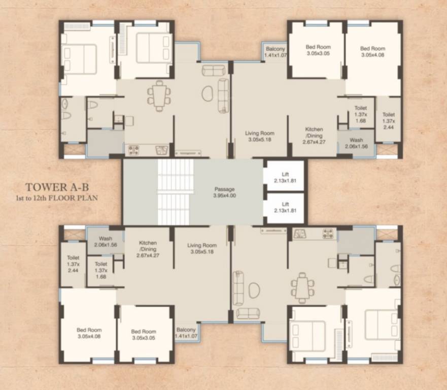aagman Tower A Cluster Plan
