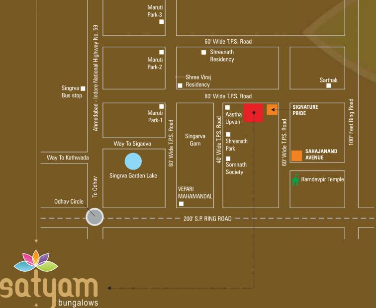 Images for Location Plan of Shahi Silaj Satyam Bungalows