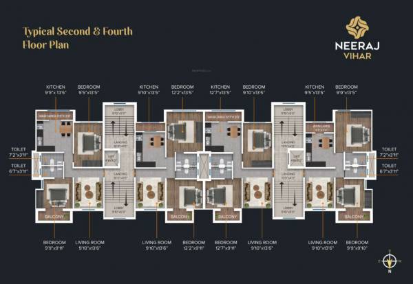 2 BHK Cluster Plan vihar 2 BHK Cluster Plan