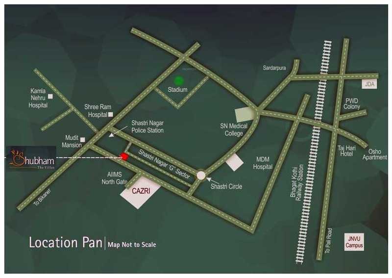 shubham villas Location Plan