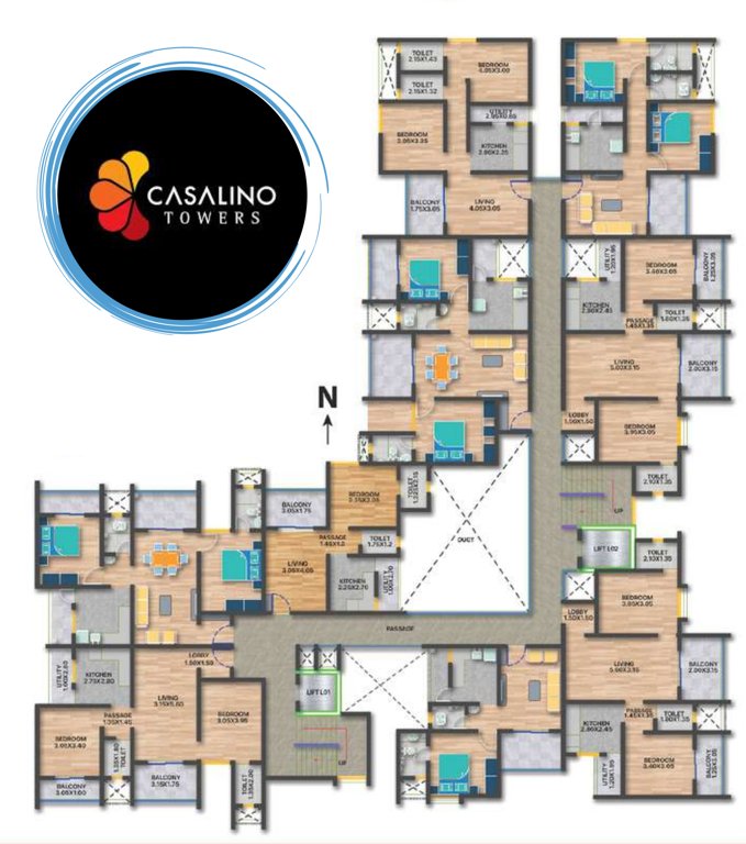  casalino towers Cluster Plan