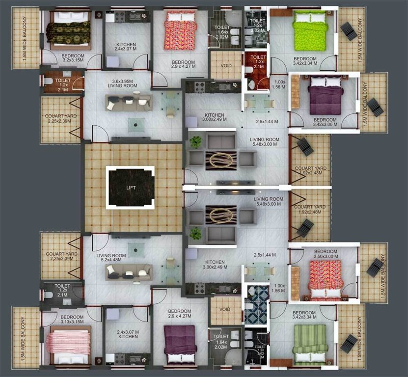 sundale complex Cluster Plan