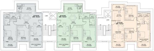 Typical Floor Plan Of Block B&C kamat-exotic-palms Typical Floor Plan Of Block B&C