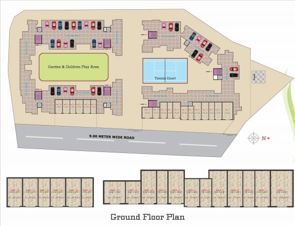  greens Cluster Plan for ground Floor
