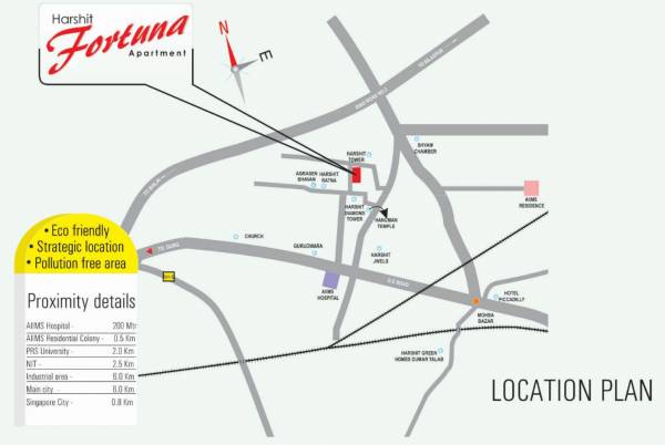  harshit-fortuna-apartment Location Plan