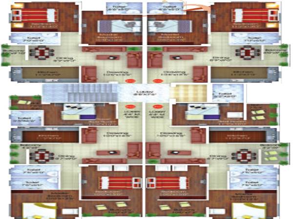  enclave Cluster Plan from 1st to 6th Floor