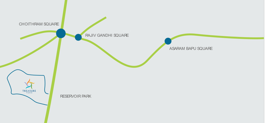  town and treasure vihar Location Plan