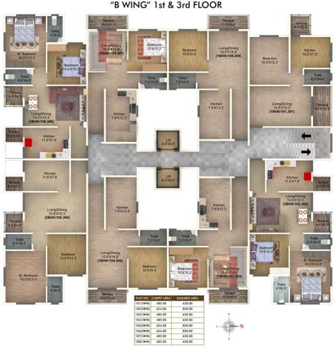 Images for Cluster Plan of The Pristine Horizon Village Residency III Building B C