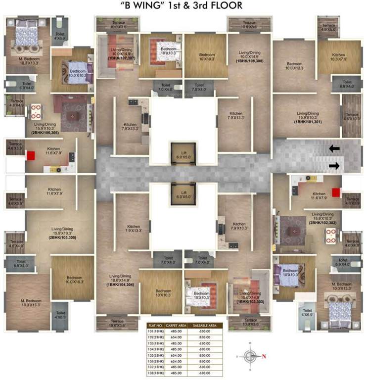 Images for Cluster Plan of The Pristine Horizon Village Residency III Building B C