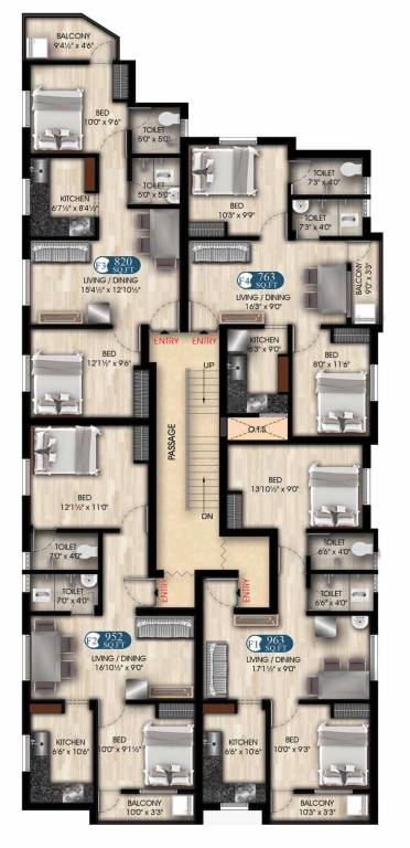passion Cluster Plan for 1st Floor
