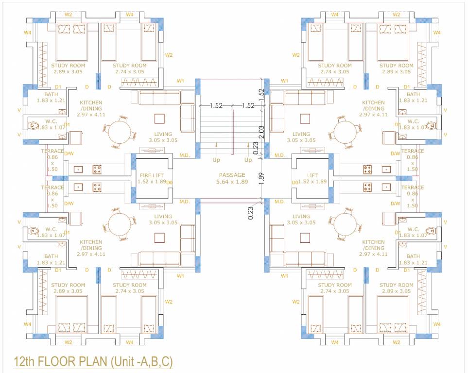 heights A Cluster Plan for 12th Floor