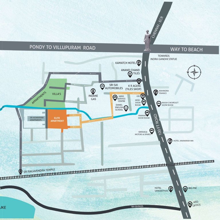  aishwaryam elite Location Plan