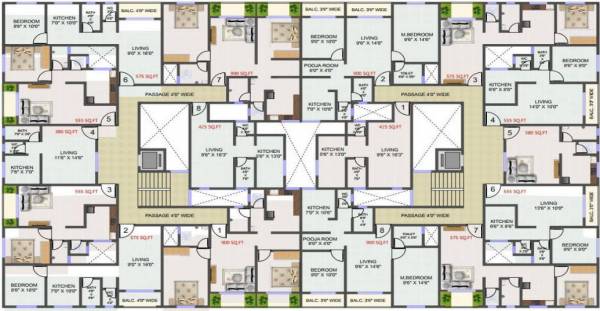  jai-mata-di-complex Building Number - 2 Cluster Plan