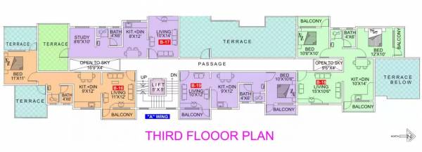  homes Vimal Homes Typical Floor Plan for 3rd Floor