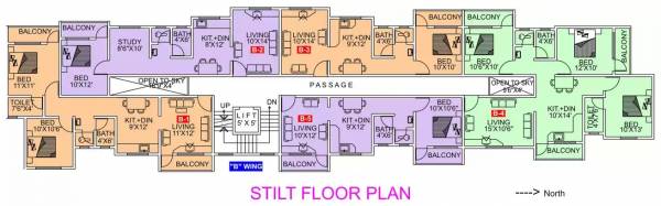 homes Vimal Homes Typical Floor Plan for Stilt