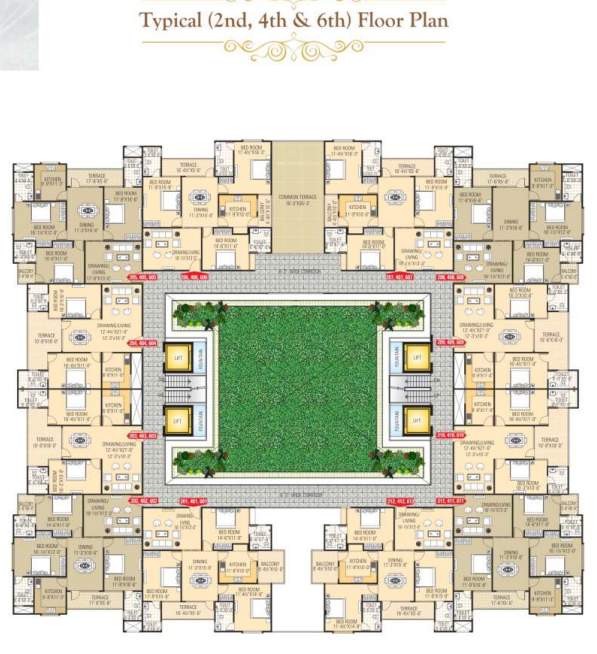  indra raj Cluster Plan from 4th to 6th Floor