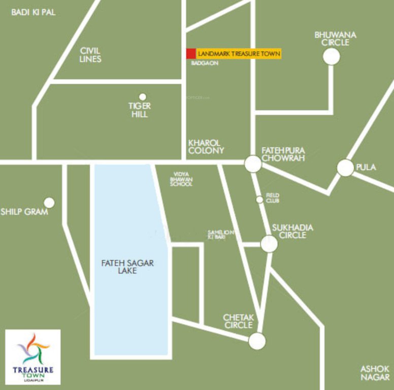 landmark treasure town Location Plan