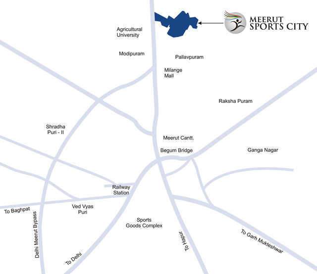  meerut sports city phase i Location Plan