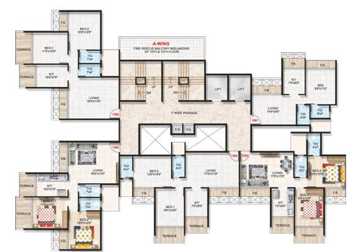  emporius Platinum Emporius A Wing Cluster Plan for 13th Floor
