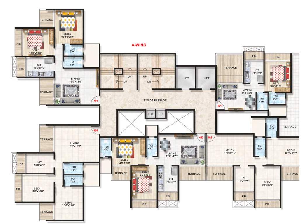  emporius Platinum Emporius A Wing Cluster Plan for 4th Floor