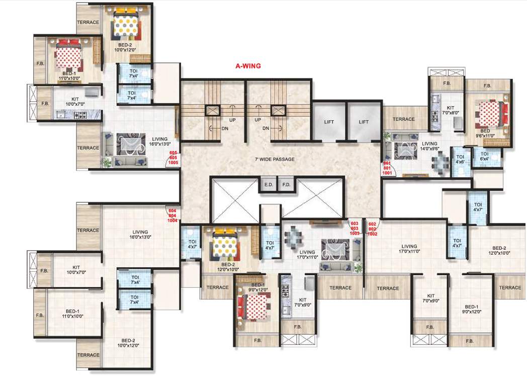  emporius Platinum Emporius A Wing Cluster Plan for 6th,8th,10th Floor