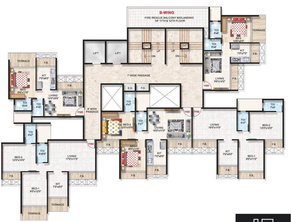  emporius Platinum Emporius B Wing Cluster Plan for 11th Floor
