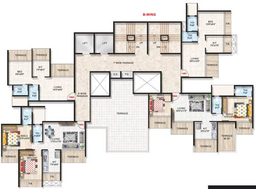  emporius Platinum Emporius B Wing Cluster Plan for 14th Floor