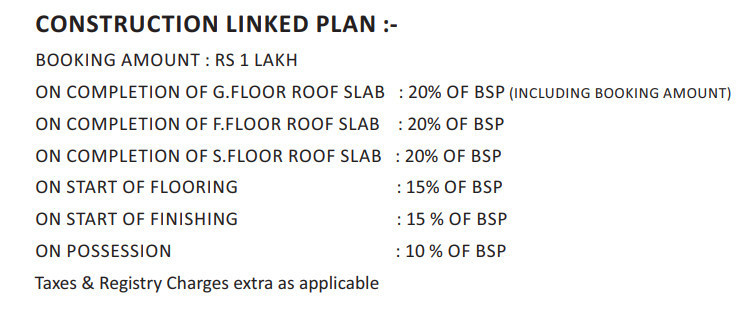 casa-homes Construction Linked Payment (CLP) Payment Plan