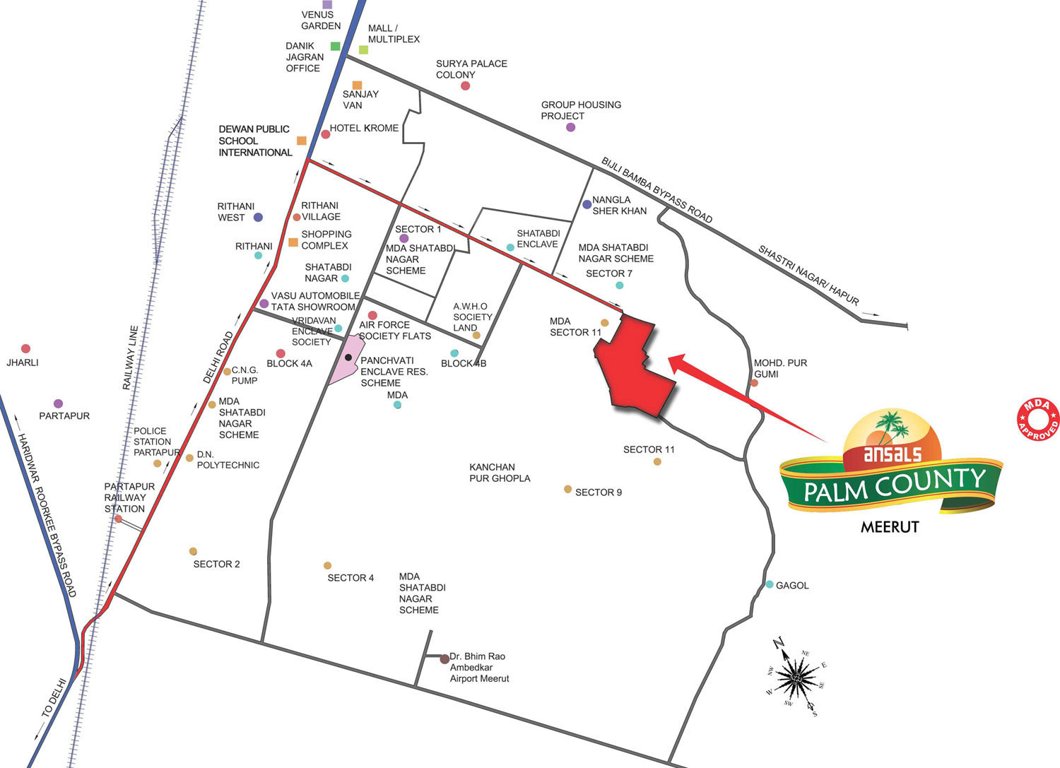  palm county Location Plan