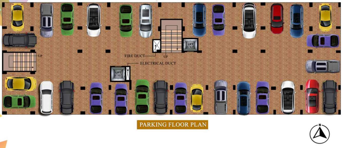  royal residency Royal Residency Cluster Plan for Car Parking