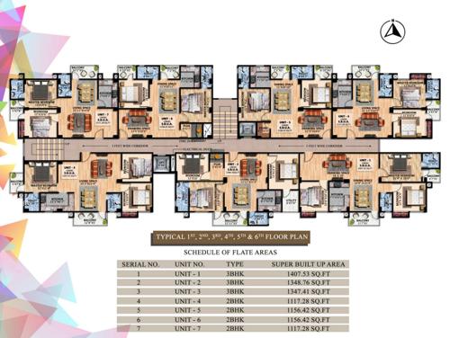  royal-residency Royal Residency Cluster Plan from 1st to 6th Floor