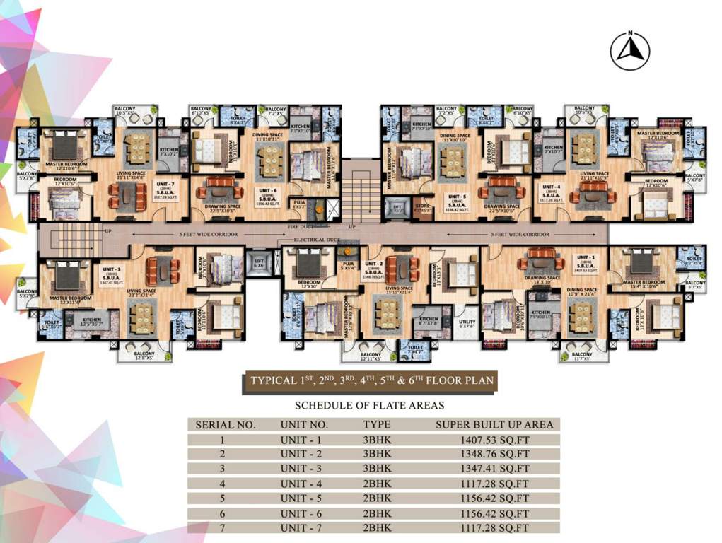  royal residency Royal Residency Cluster Plan from 1st to 6th Floor