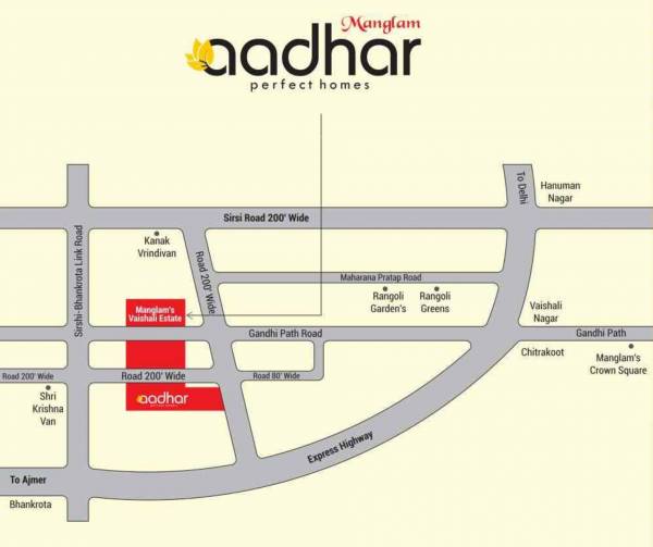  manglam-aadhar-vaishali-estate Location Plan